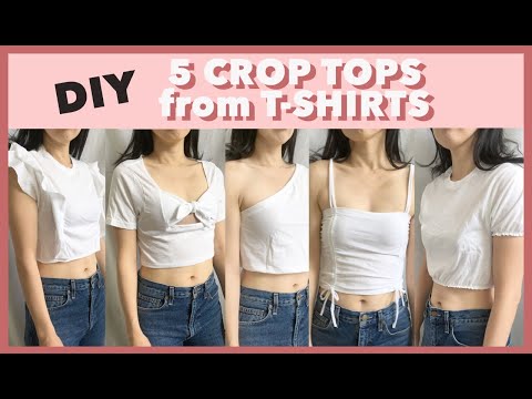 Crop Top From T-Shirt (5 Easy Upcycle Projects!)