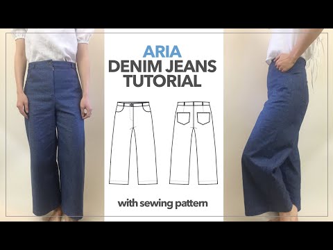 Ari Denim Jeans Tutorial | DIY High Waist Wide Leg Jeans