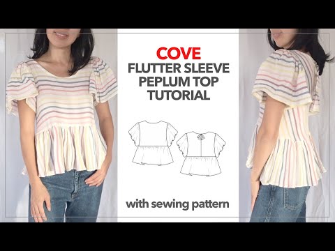 Cove Top Tutorial | DIY Flutter Sleeve Peplum Top