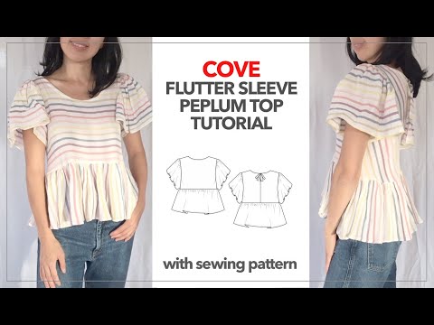 Cove Top Tutorial | DIY Flutter Sleeve Peplum Top Sewing Pattern ...