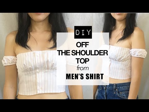 Off The Shoulder Top From Men’s Shirt