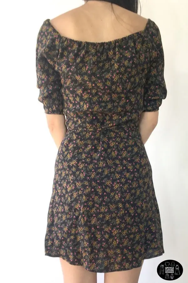Back view of the DIY wrap dress