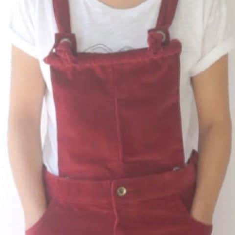 Faux leather dungaree skirt  GATE