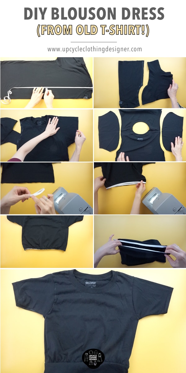 DIY Blouson Dress From T-shirt – Fashion Wanderer