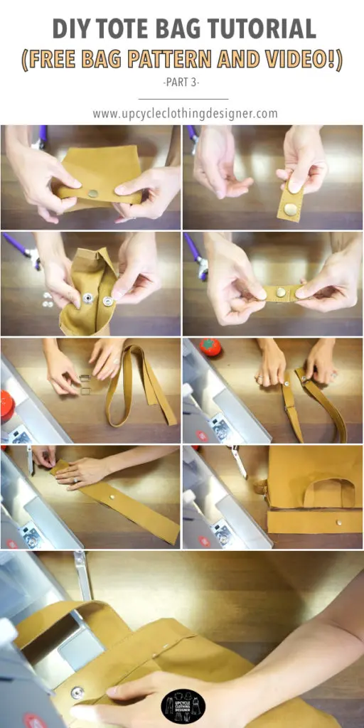 How to make the snap button closures for the diy tote bag tutorial