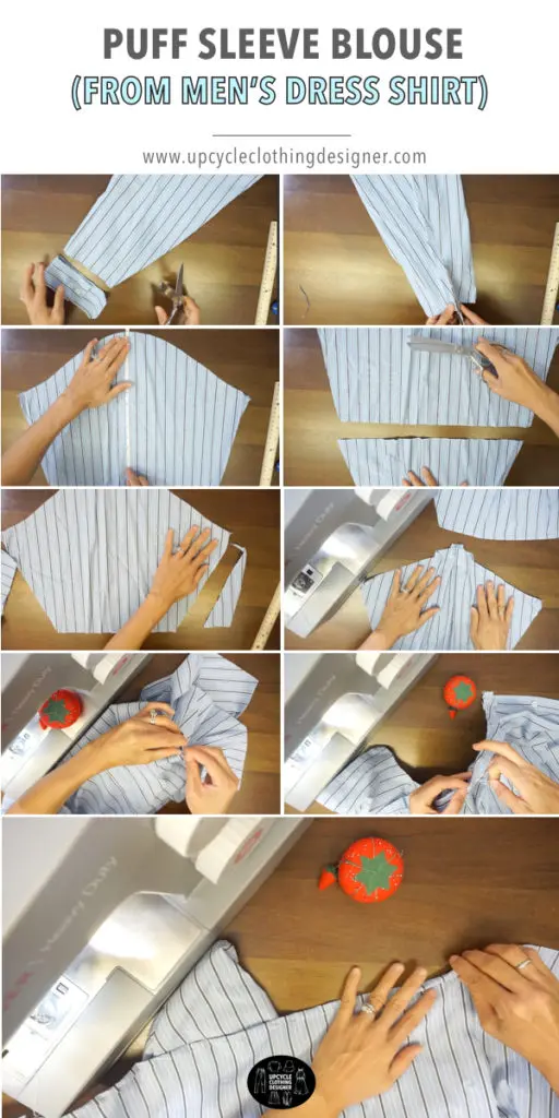 How to make puff sleeves from a men's dress shirt