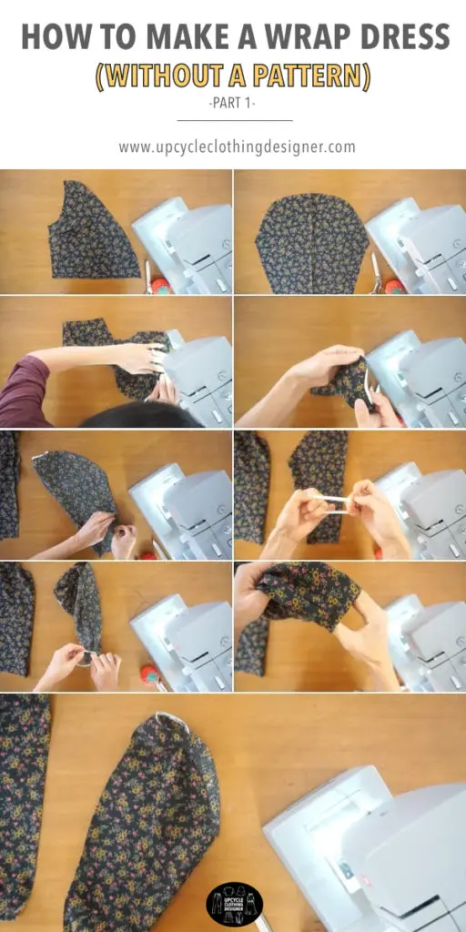 How to make the sleeves for this DIY wrap dress without a pattern