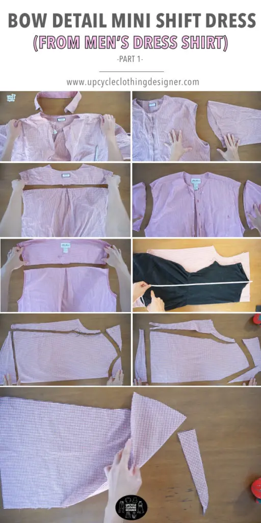 How to transform a men's dress shirt into a diy mini shift dress