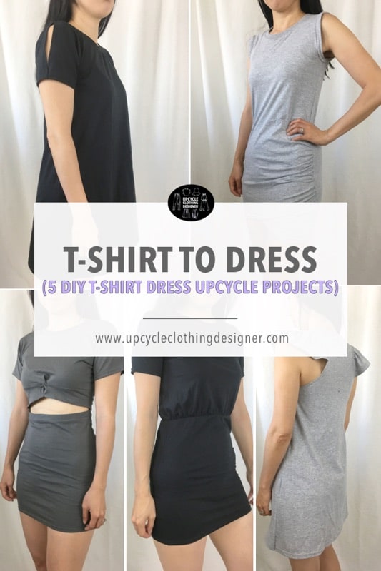 T-shirt en vestido de upcycle ideas de proyecto