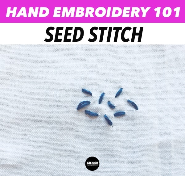 seed stitch hand embroidery stitches