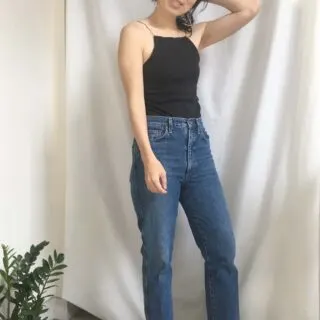 DIY high neck tank top sideview