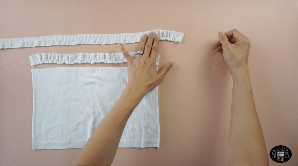 Use two straps to make the ruffles