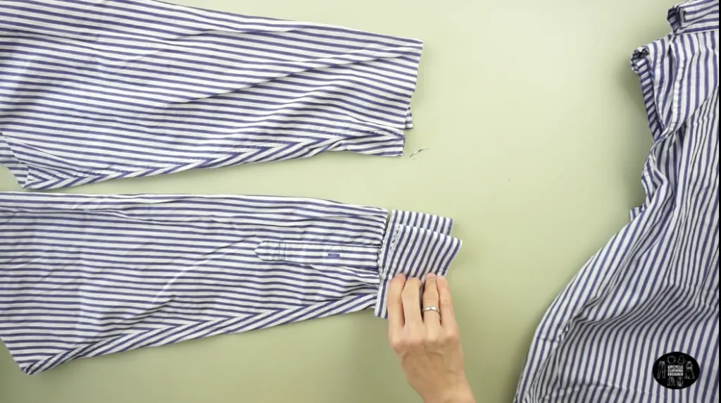 How to cut the sleeves and cuffs off men's dress shirt
