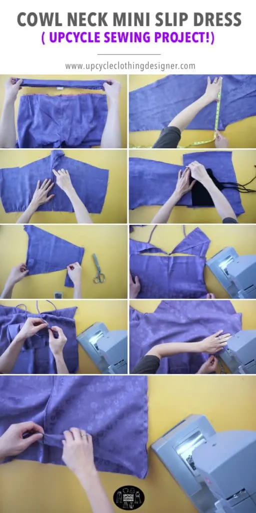 How to make a cowl neck mini dress from pants