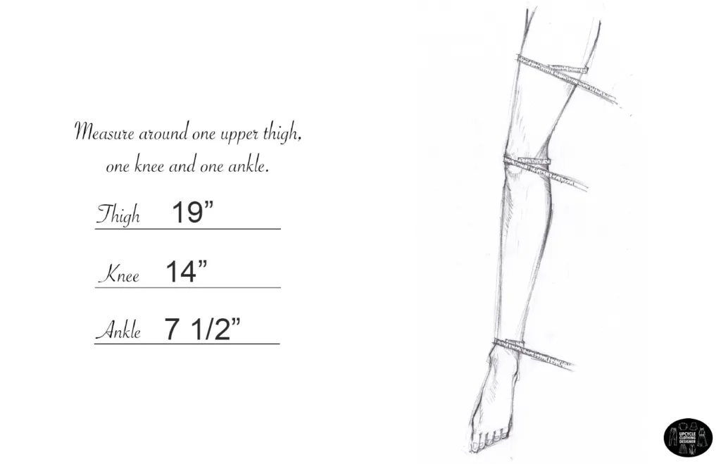 How to measure the thighs, knees and ankle
