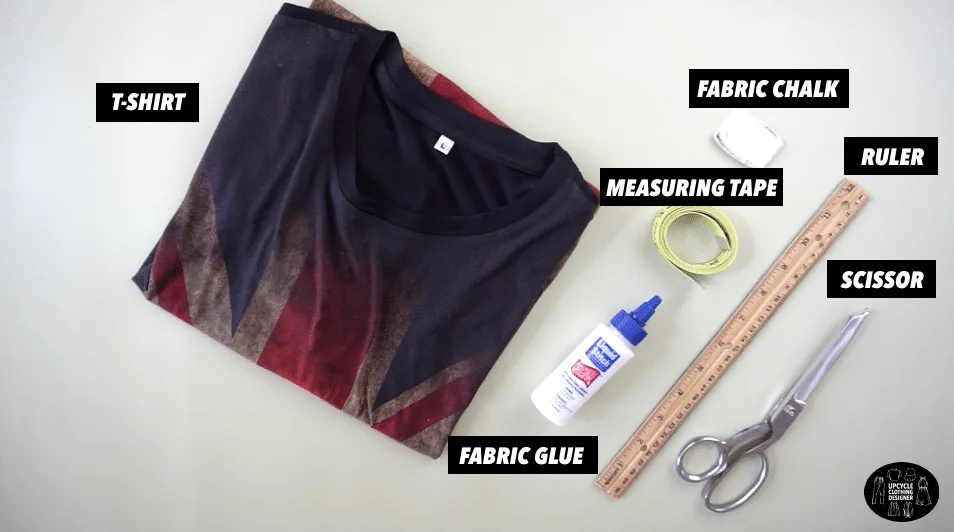 Materials to make a diy crossover back tank from t-shirt