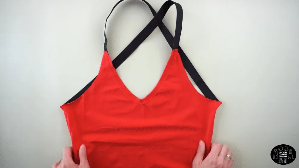 DIY strap tank top from t-shirt without sewing