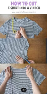 how to cut a vneck into a shirt