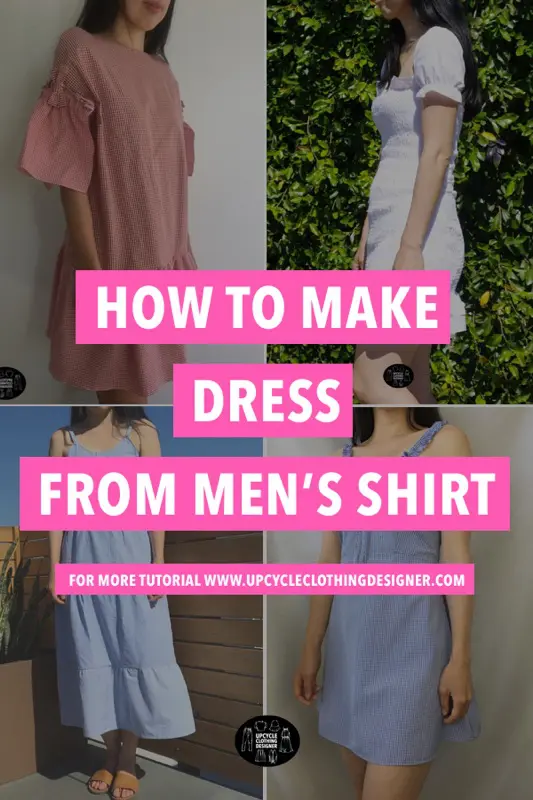 How to make a dress from men's shirt