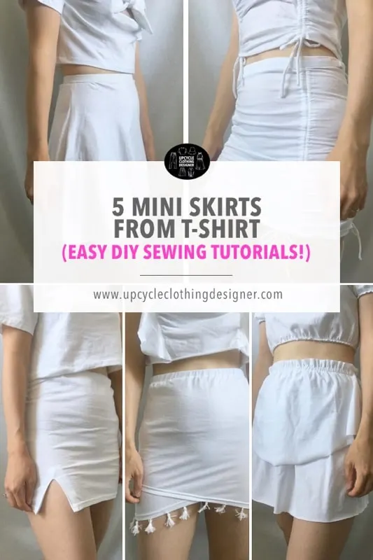 How to make a mini skirt from a t-shirt