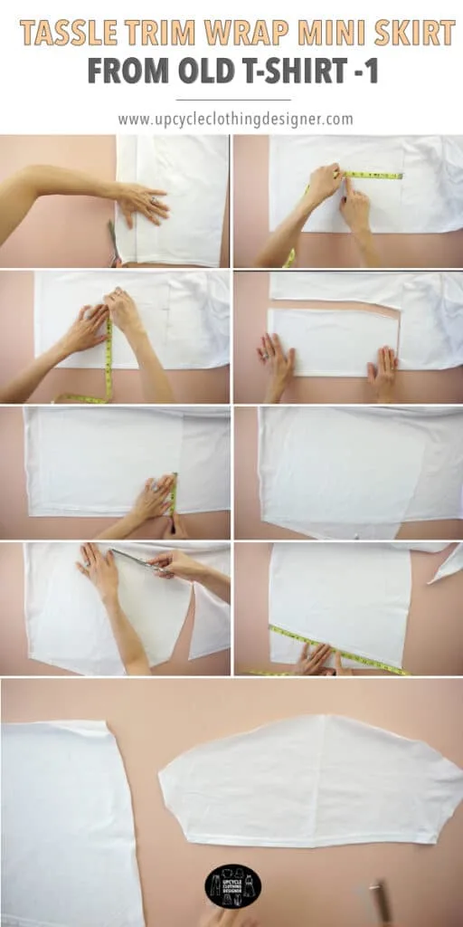How to make a wrap mini skirt from a t-shirt