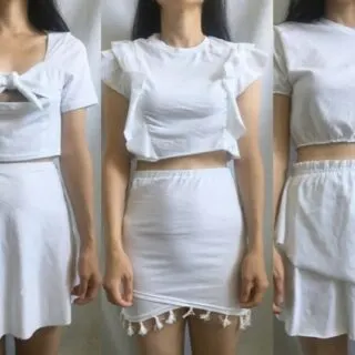 mini skirts from t-shirts