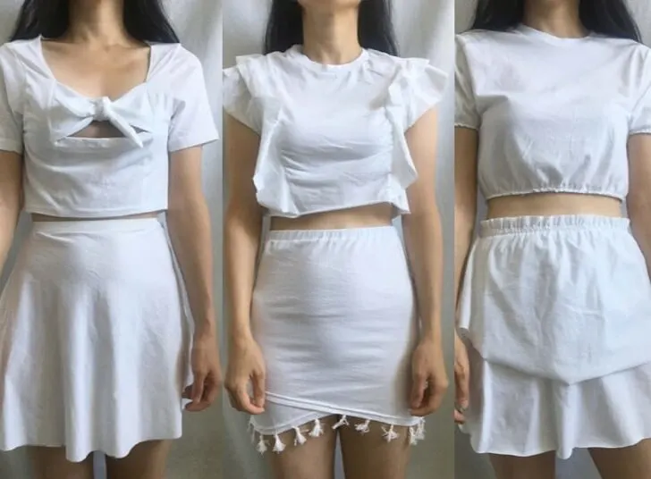 mini skirts from t-shirts