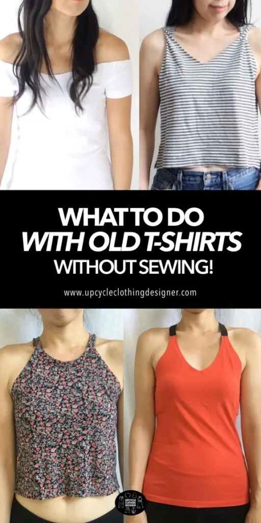 Transform old t-shirts without sewing