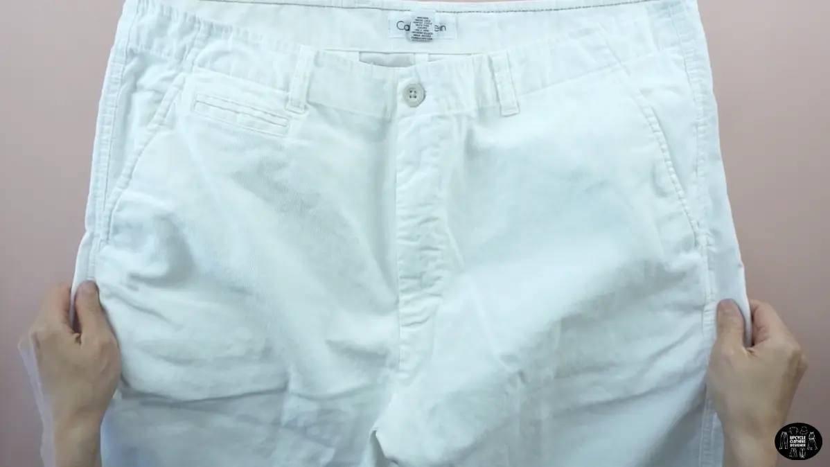 Old white denim jeans