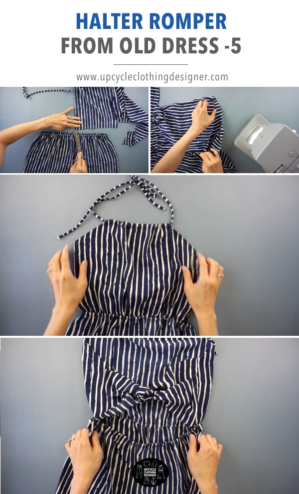 How to make a diy romper from a dress.