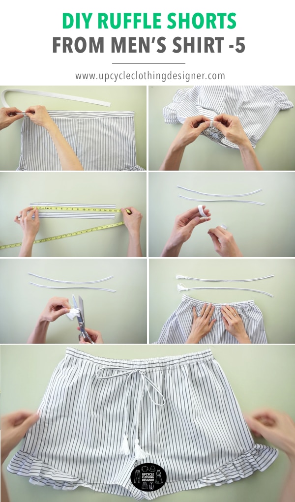 How to make tassel drawstring for DIY shorts.