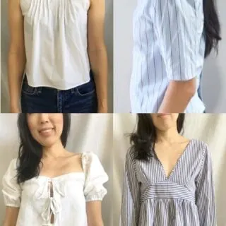 Upcycle women's blouse from men's shirt