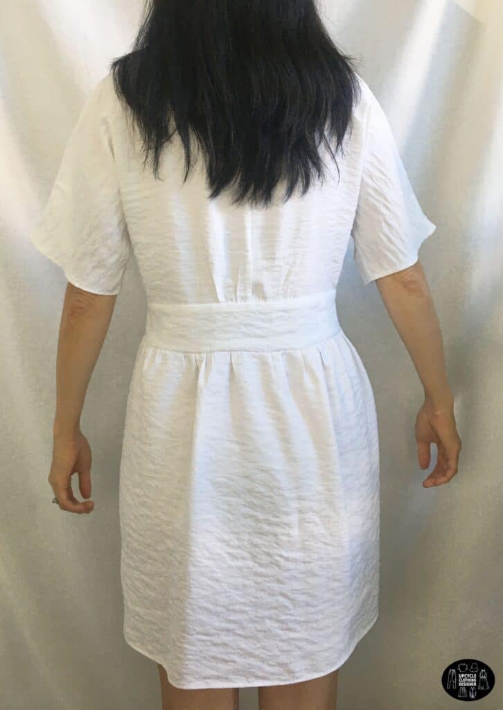 Back view of the DIY button front kimono dress Back view of the DIY button front kimono dress