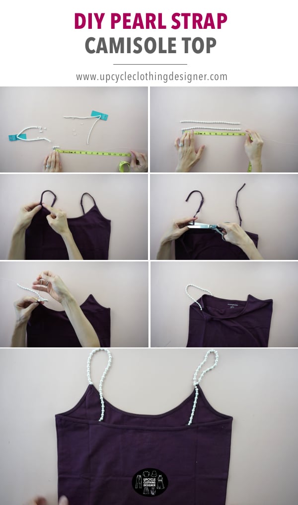How to make a pearl strap cami top.