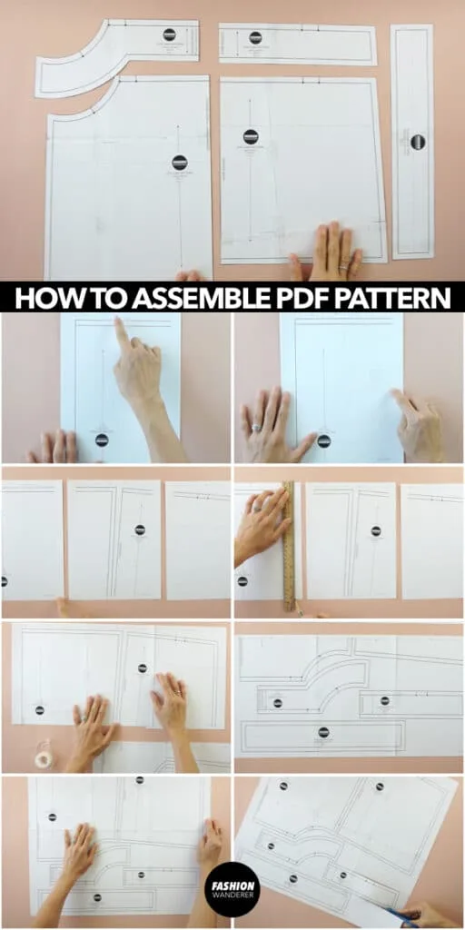 How to assemble pdf sewing pattern How to assemble pdf sewing pattern