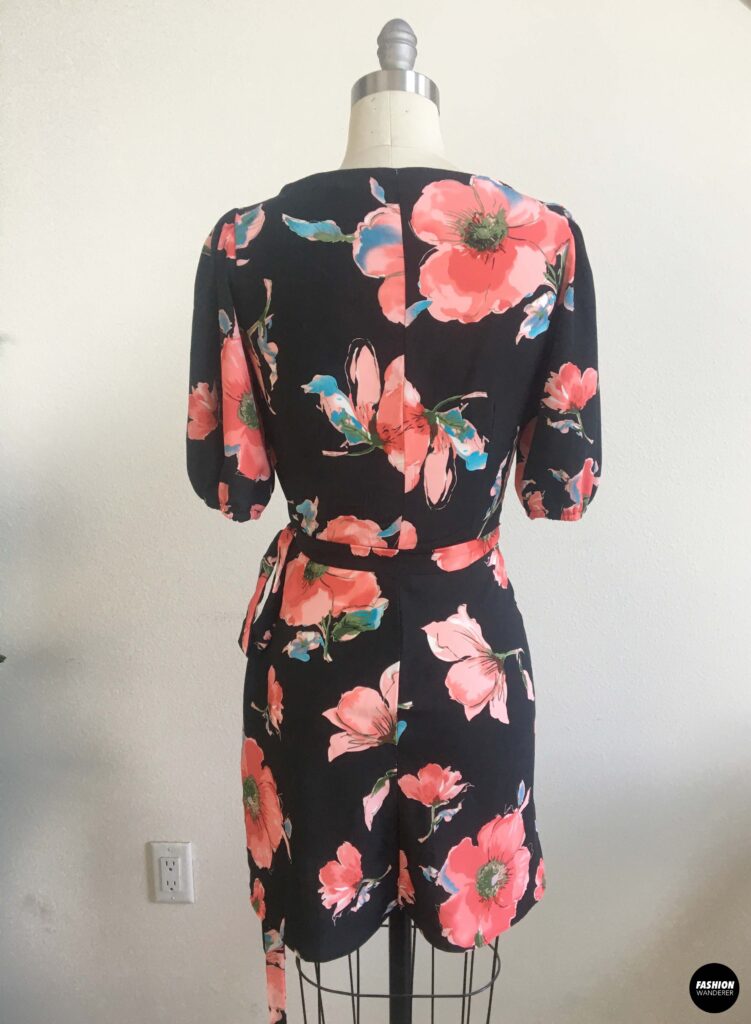Calla wrap dress back view