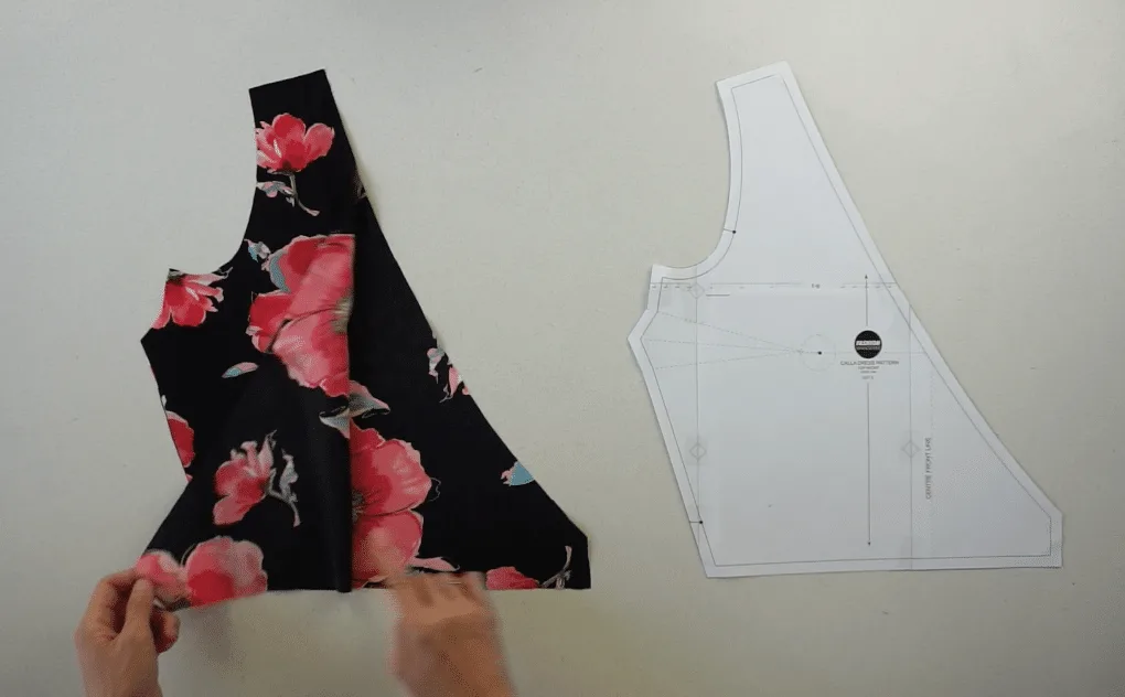 Front bodice pattern pieces