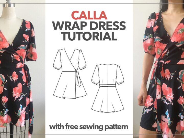 Calla Wrap Dress Tutorial With Free Sewing Pattern