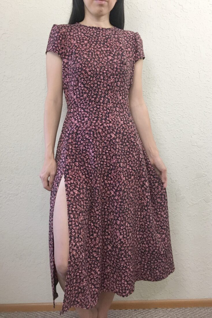 Fiore midi dress front slit