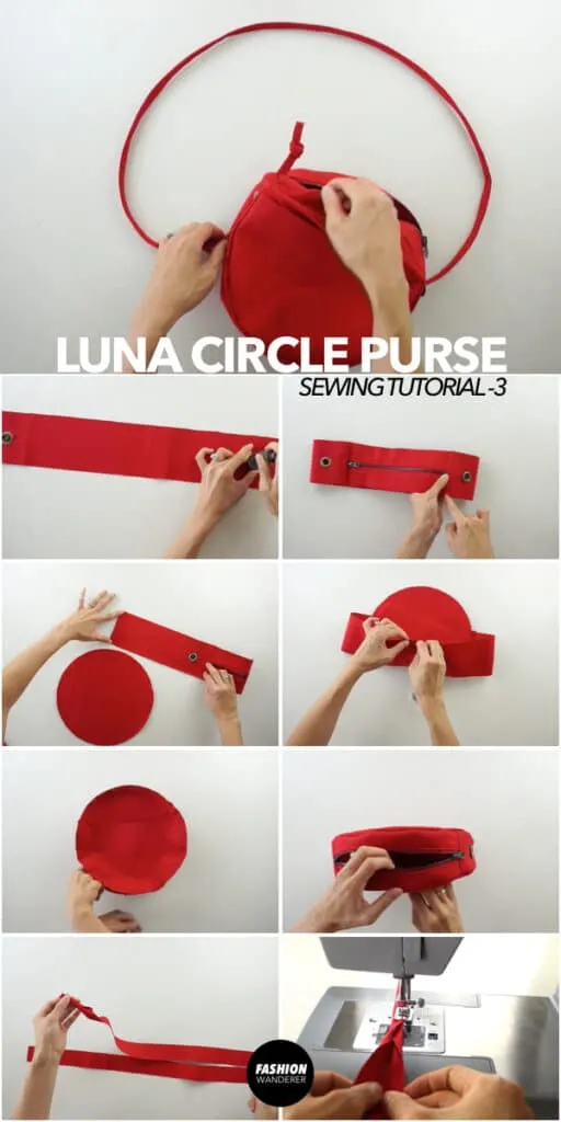 How to make diy circle purse.