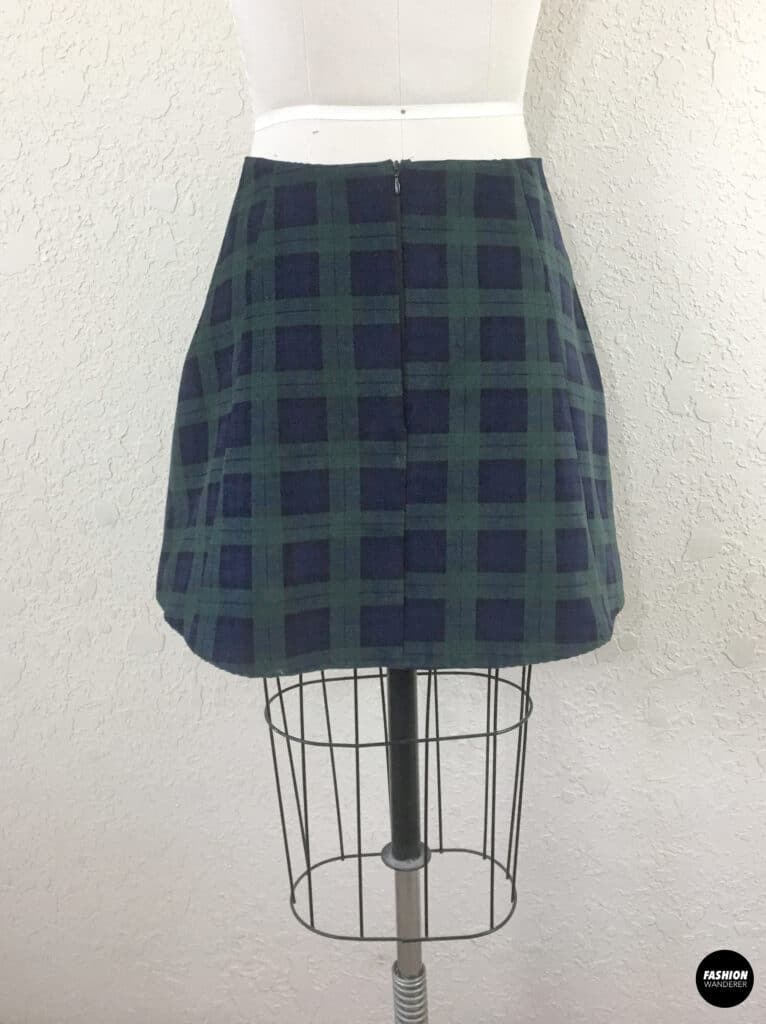 Kai mini skirt back view