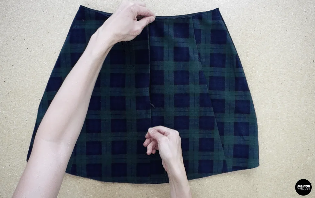 Kai notched mini skirt back view