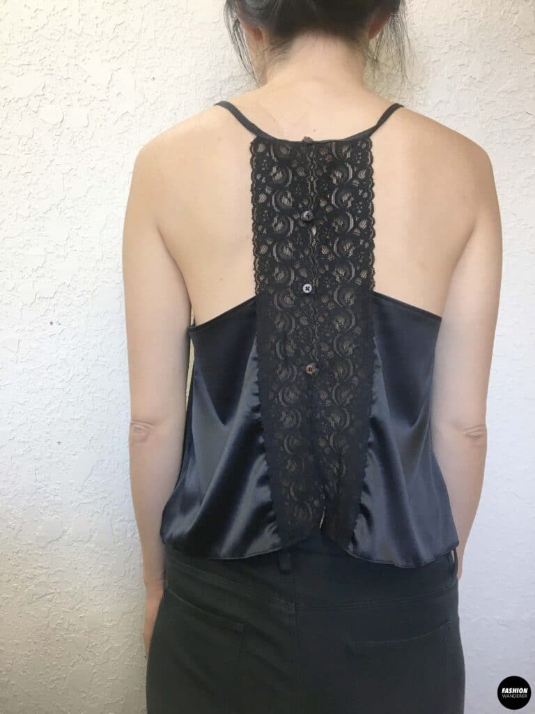 Noa lace trim camisole back view Noa lace trim camisole back view
