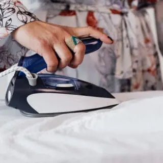 pressing seams with iron
