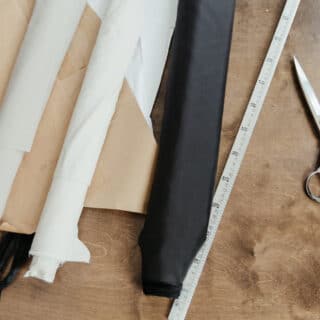 rolls of fabrics