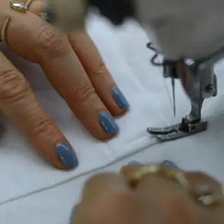 sewing jeans back patch pocket on sewing machine