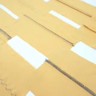 Assorted types of seams
