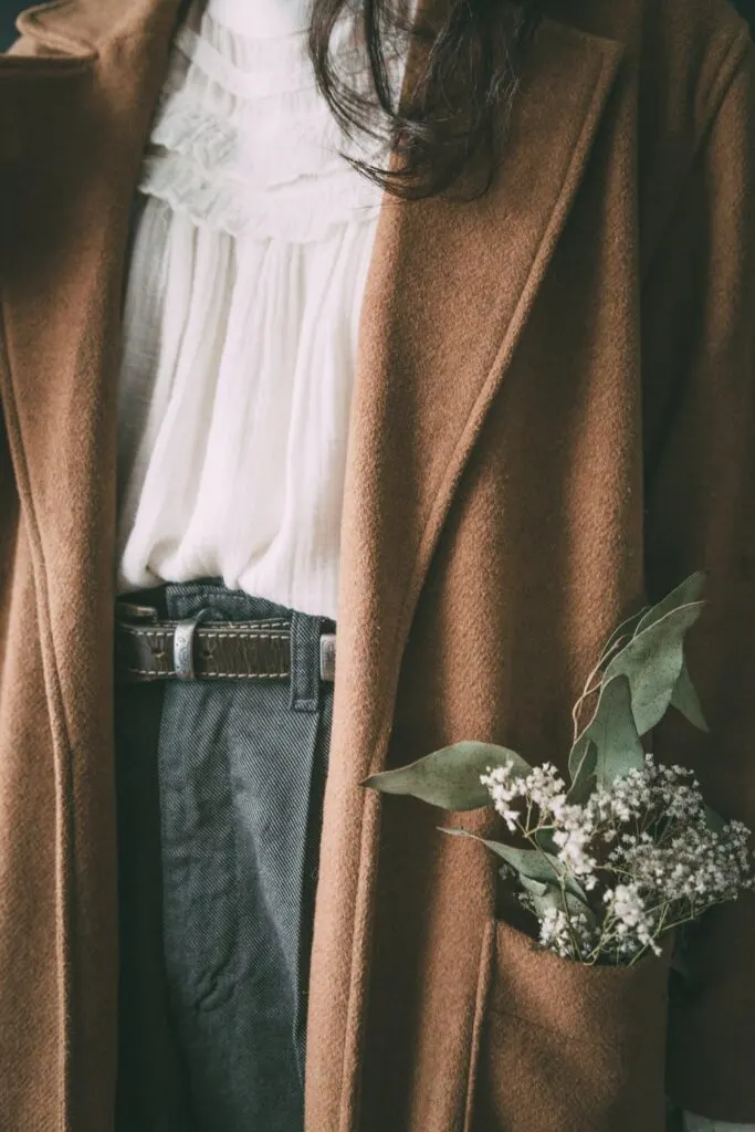 brown oversized wool coat