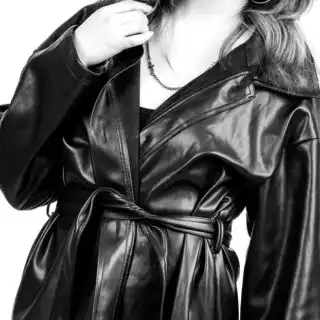 cleaned faux leather jacket coat