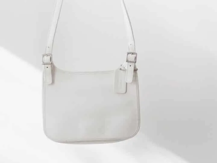 white cross body leather bag